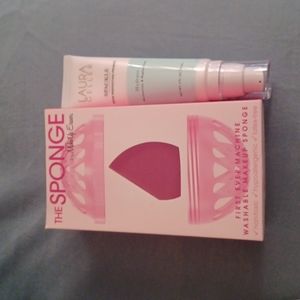 The Sponge by Makeup Eraser and Laura Geller Spackle Skin Perfecting Primer